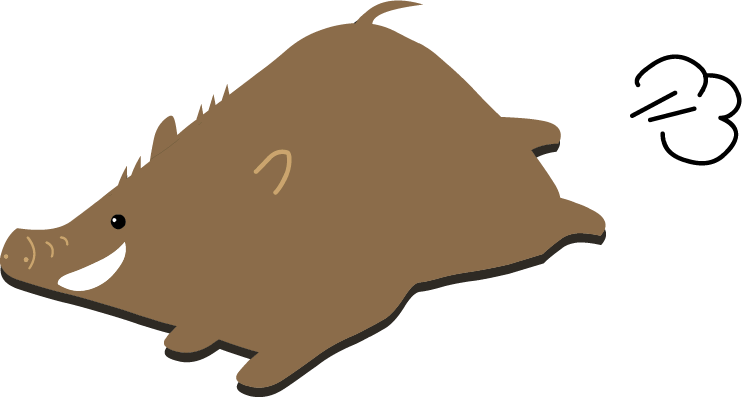 イノシシとうりぼうのイラスト 無料イラスト フリー素材