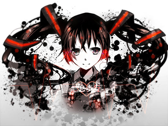 初音ミク 黒ミクの高画質でかっこいいイラスト壁紙 ボカロ画像