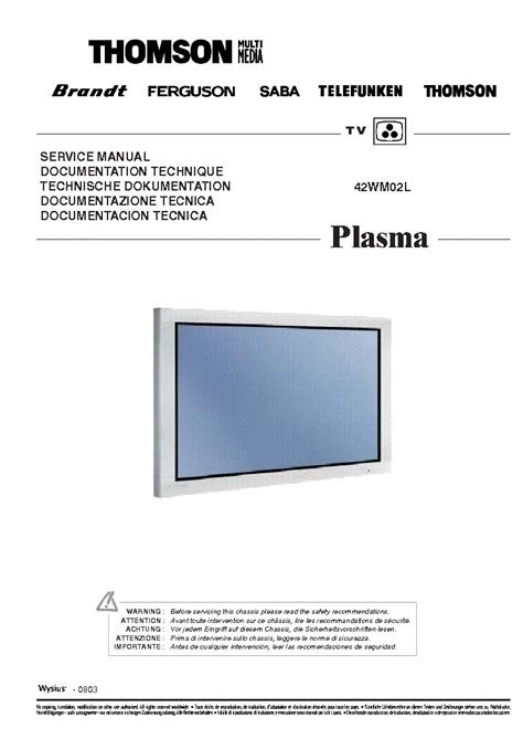 PDF Thomson Tv Service Manual Free