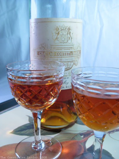 sauternes and glasses