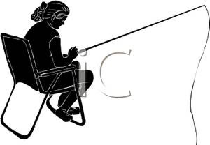Download clipart silhouette of girl fishing - Clipground