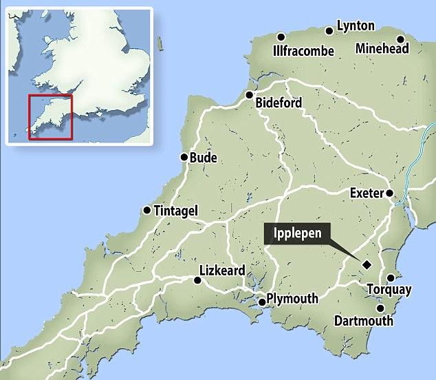 The excavation site is at Ipplepen in South Devon (marked). University of Exeter archaeologist, Dr Ioana Oltean said: 'We are beginning to demonstrate the importance of this site in the Roman period when the road going through the settlement connected Ipplepen with the Roman world'