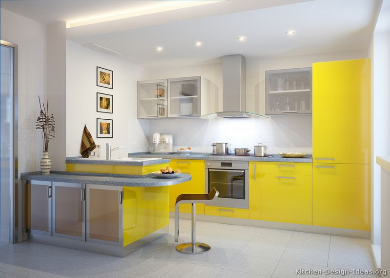 Pictures of Modern Yellow Kitchens - Gallery & Design Ideas