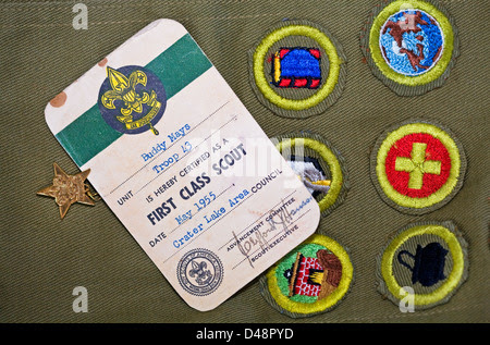 Merit Badge Sash, Boy Scouts of America, USA Stock Photo ...