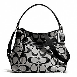 DAISY OUTLINE SIGNATURE METALLIC CONVERTIBLE HOBO - COACH f23918 - 15314