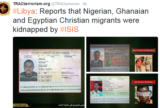 Nigerian man migrant reportedly kidnapped by ISIS 