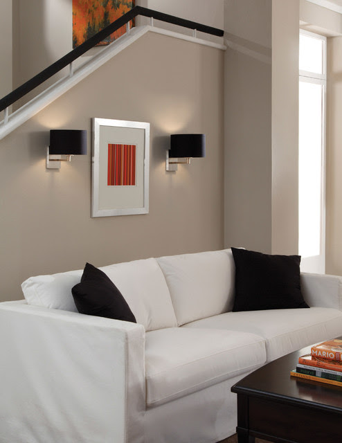 Tech Lighting 700WSCHLBS Chelsea Wall Sconce w/ Black Fabric Shade