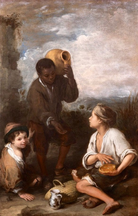 Niños comiendo uvas y melón - Murillo | Postres Originales