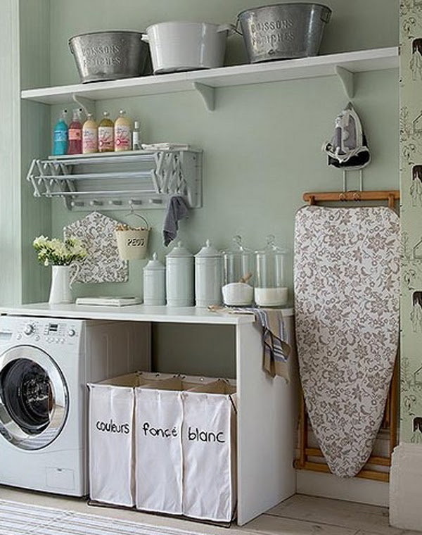 20 Small Laundry Room Ideas : White and Clean Solutions ...