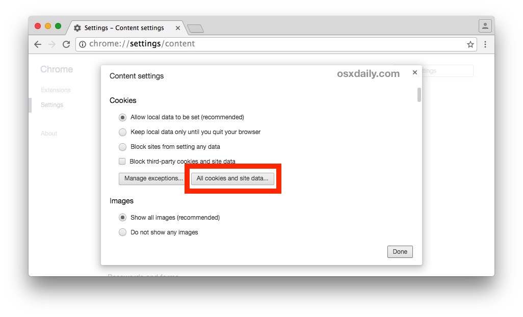 How to Delete Site Specific Cookies in Chrome for Mac