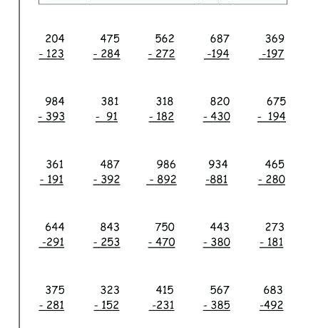  addition subtraction 2nd grade worksheets worksheet hero