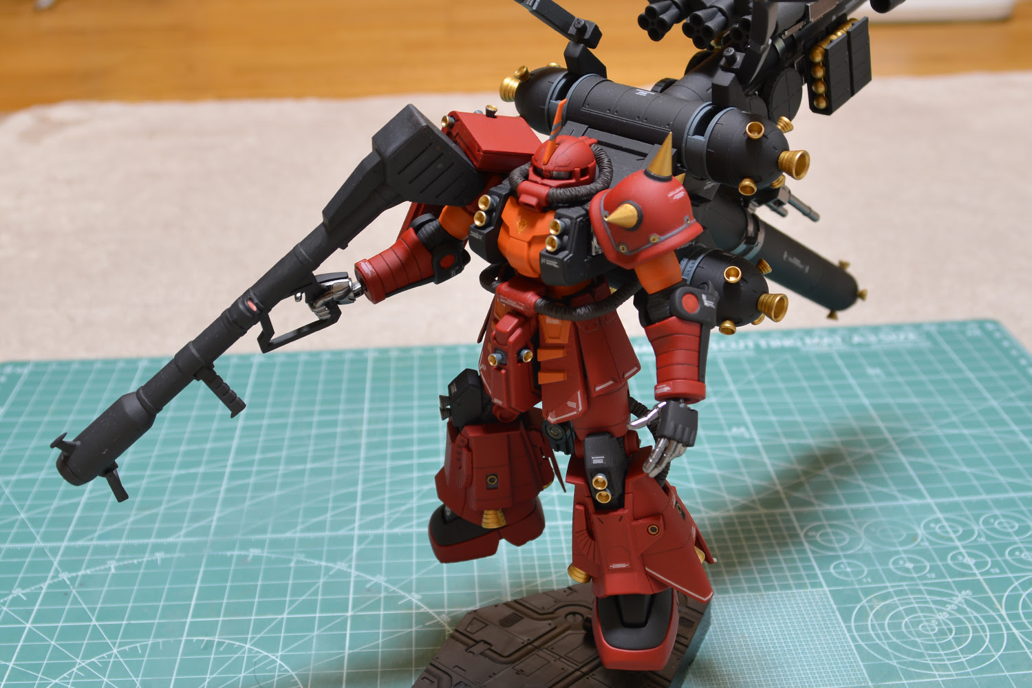 Hgサイコザクの製作 モノアイのディティールアップ 肉抜き穴埋めなど ガンダムブログはじめました