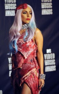 lady gaga meat dress costume. Lady+gaga+paper+dress