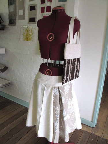 Lara's Toile and fancy new mini tote