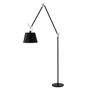gulvlampe med sort skærm