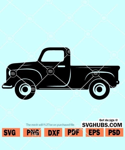 Love SVG View Free Vintage Christmas Truck Svg Background Commercial license is always included