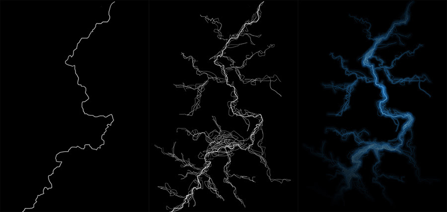 Photoshopを使ってかっこいい雷 稲妻 を作る方法