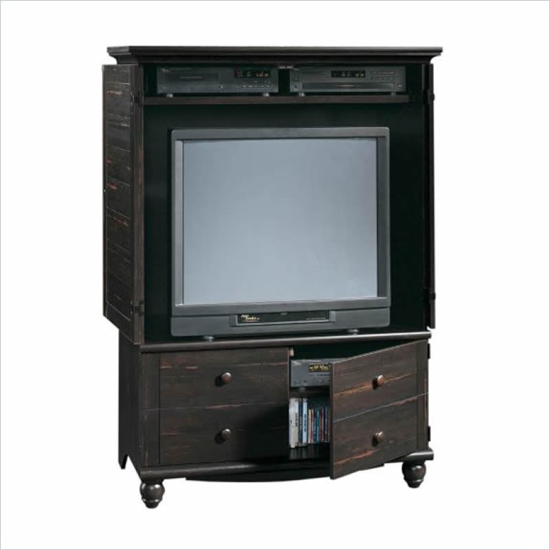 Distressed Antique Paint w\/Adjustable Shelves TV Armoire  eBay