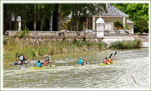 remando en el tajo