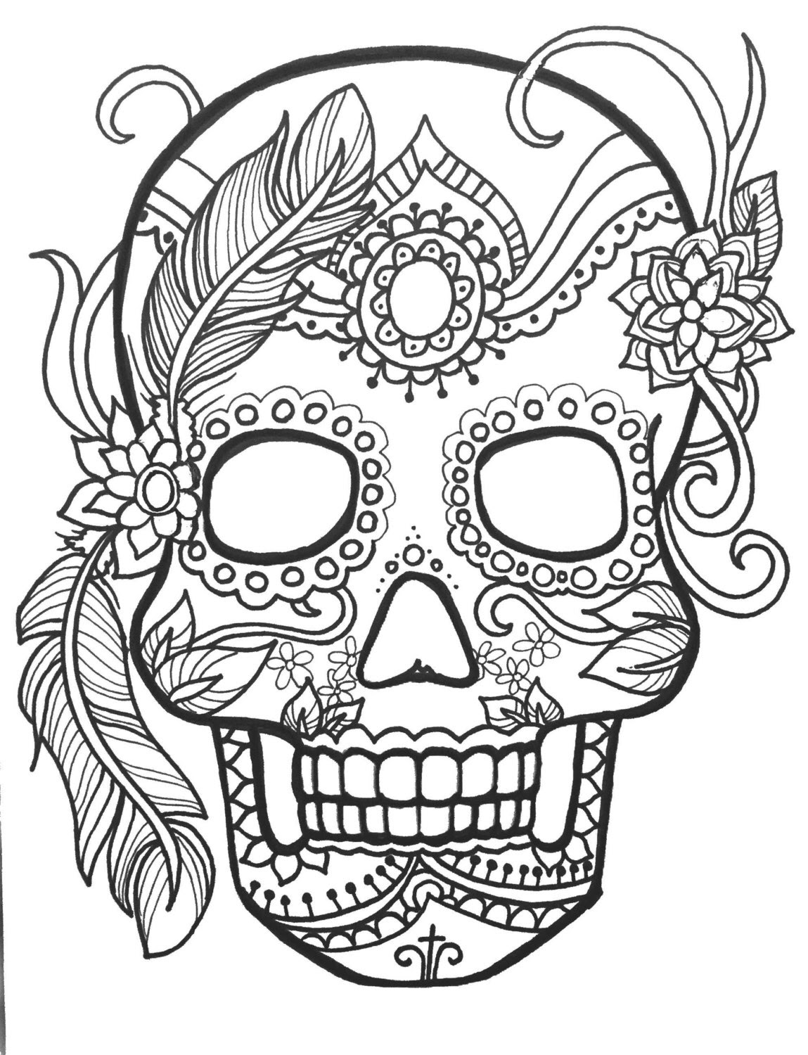 Download Skull Mandala Coloring Pages at GetColorings.com | Free ...