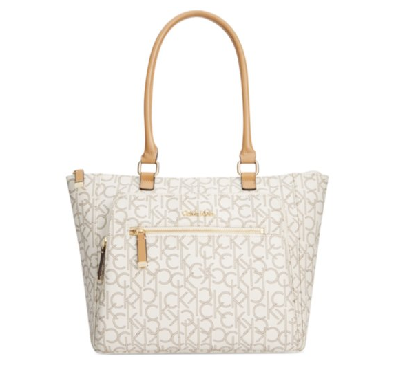 calv hudson kle tote monogram 