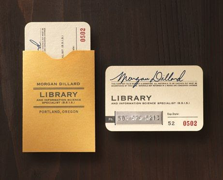 library card business card