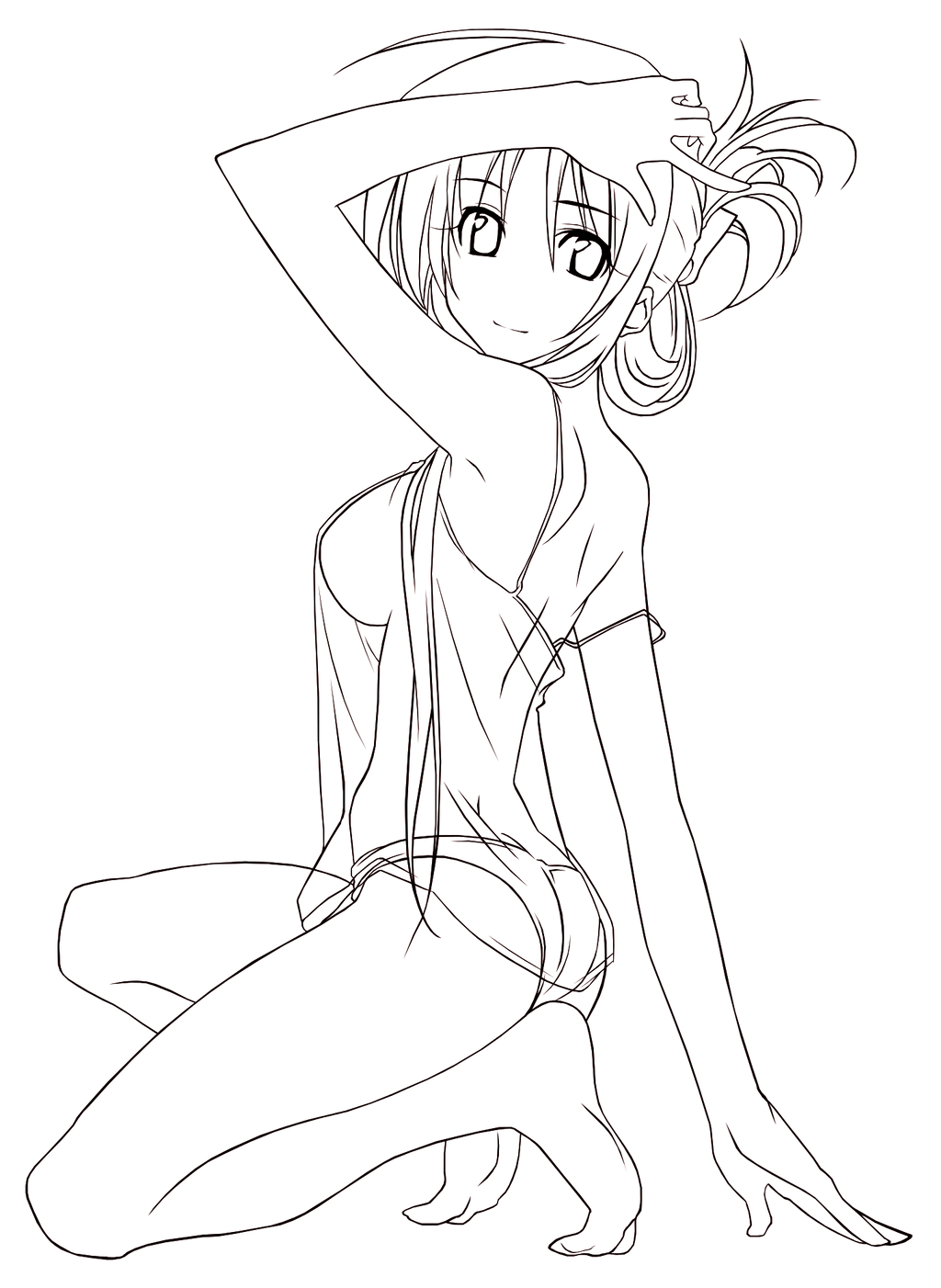 Sword Dancer Lineart 2 by CerberusYuri on DeviantArt