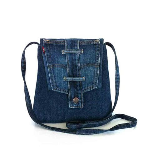 small crossbody bag recycled gray jean messenger bag