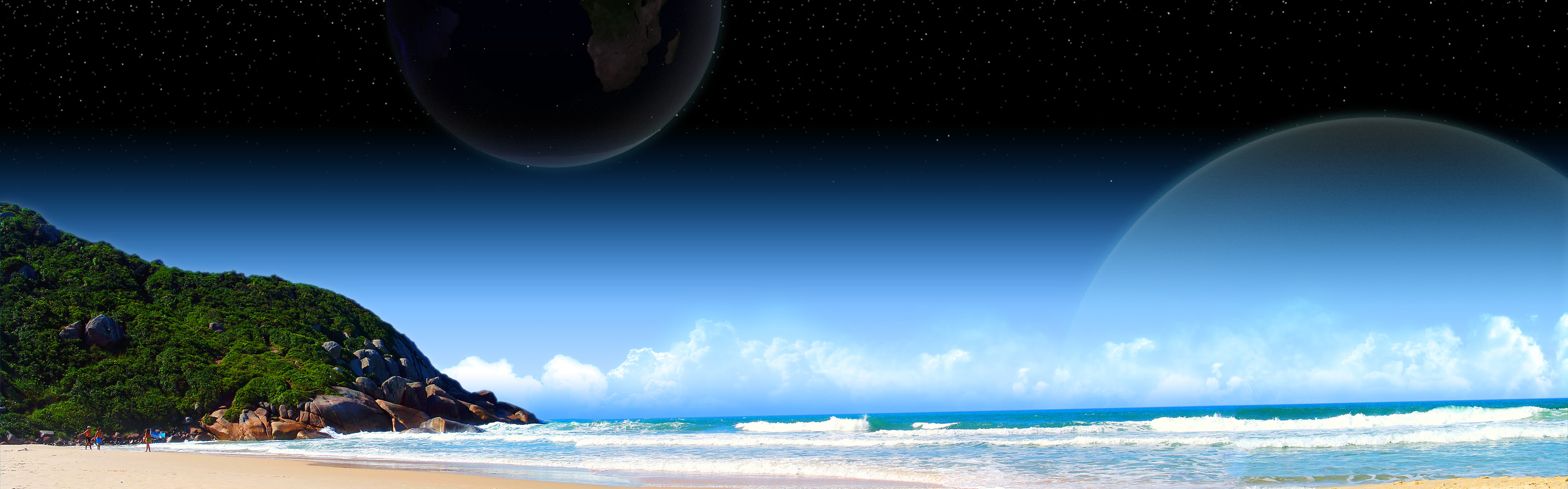 Earth Computer Wallpapers, Desktop Backgrounds 3360x1050 Id: 77371