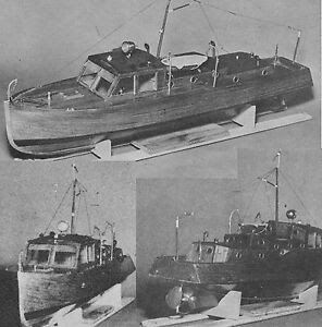 MODEL BOAT PLANS 32" RADIO CONTROL POWER LAUNCH INCL BUILDING NOTES