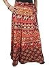 Boho Wrap Skirt-indi Designer Maroon Camel Elephant Printed Cotton Beach Dress