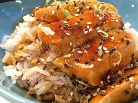 COMO HACER: POLLO TERIYAKI CON ARROZ (receta rápida)