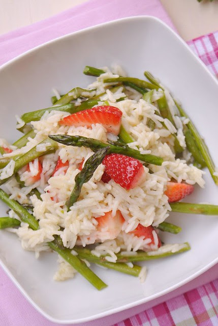 Basmati Rice with Asparagus and Strawberries