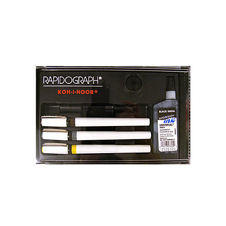 Koh I Noor Rapidograph Slim Pack Technical Pens Set Black ...