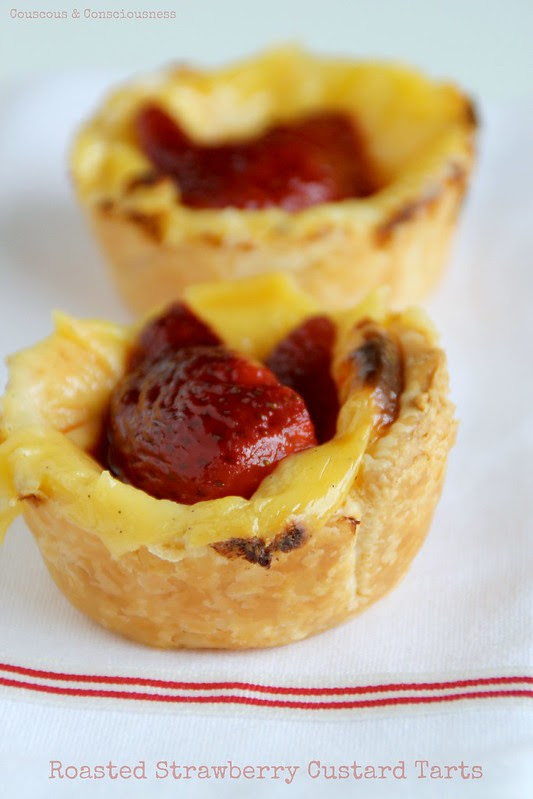 Roasted Strawberry Custard Tarts 3