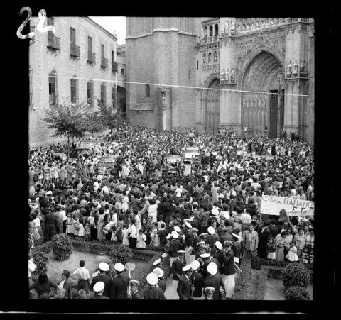 Recibimiento en 1959 a Bahamontes (Fotografía Rodríguez)