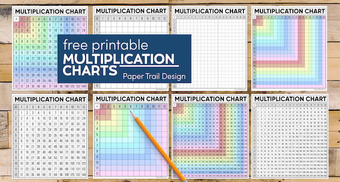free multiplication chart printable paper trail design