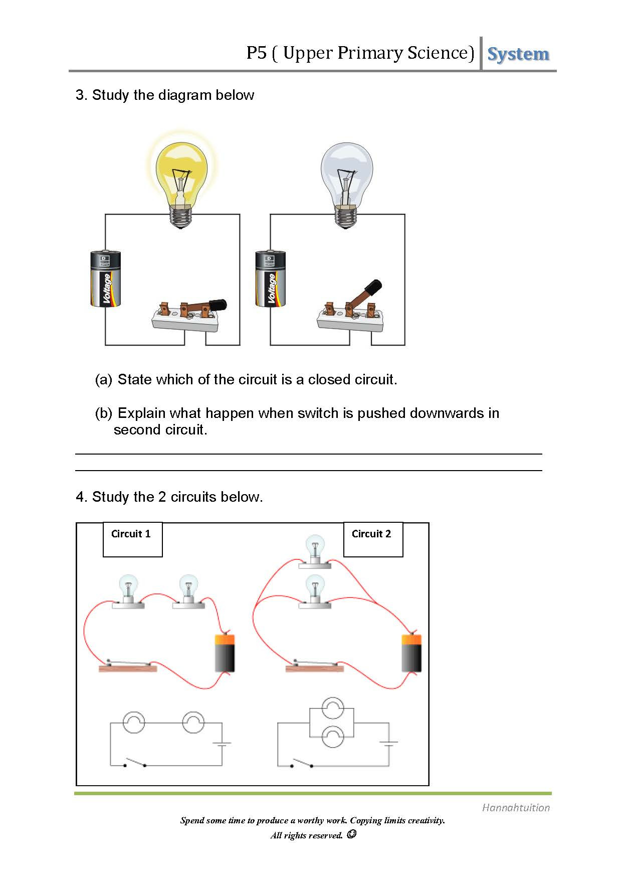 P5 Science - Electric circuits