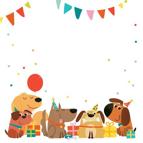  delighted dogs free printable birthday invitation template