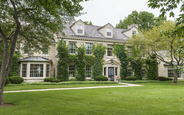 Olive Scannell Bryson's greater-Milwaukee mansion. The 4.9-acre estate, located in the North Shore village of Fox Point, has an asking price of $3.8 million. Maureen Stallé is handling the sale for Stallé Realty Group/Keller Williams.