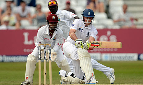 England's captain Andrew Strauss against the West Indies at Trent Bridge