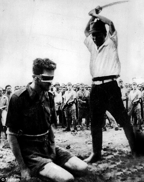 Retribution: Prisoners who tried to escape were beheaded often in front of the other captives