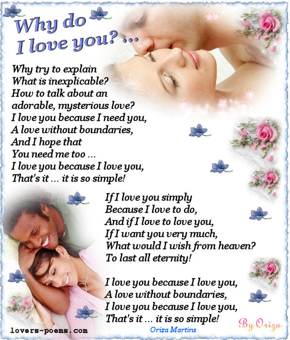 in love with you quotes. Love poem by Oriza · Why do I love you? by Oriza
