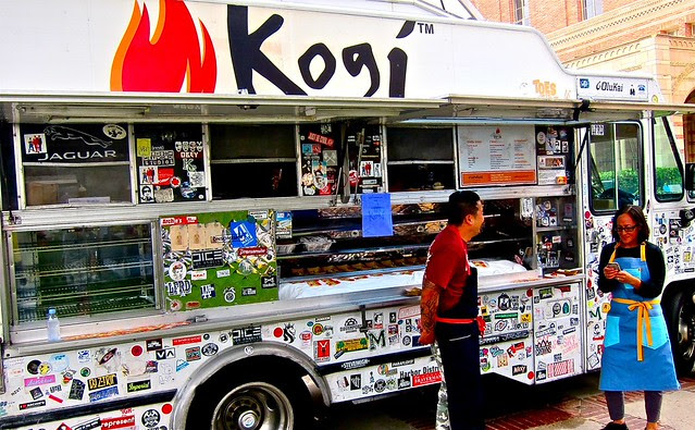 and his famous Kogi foodt ruck erving Korean tacos