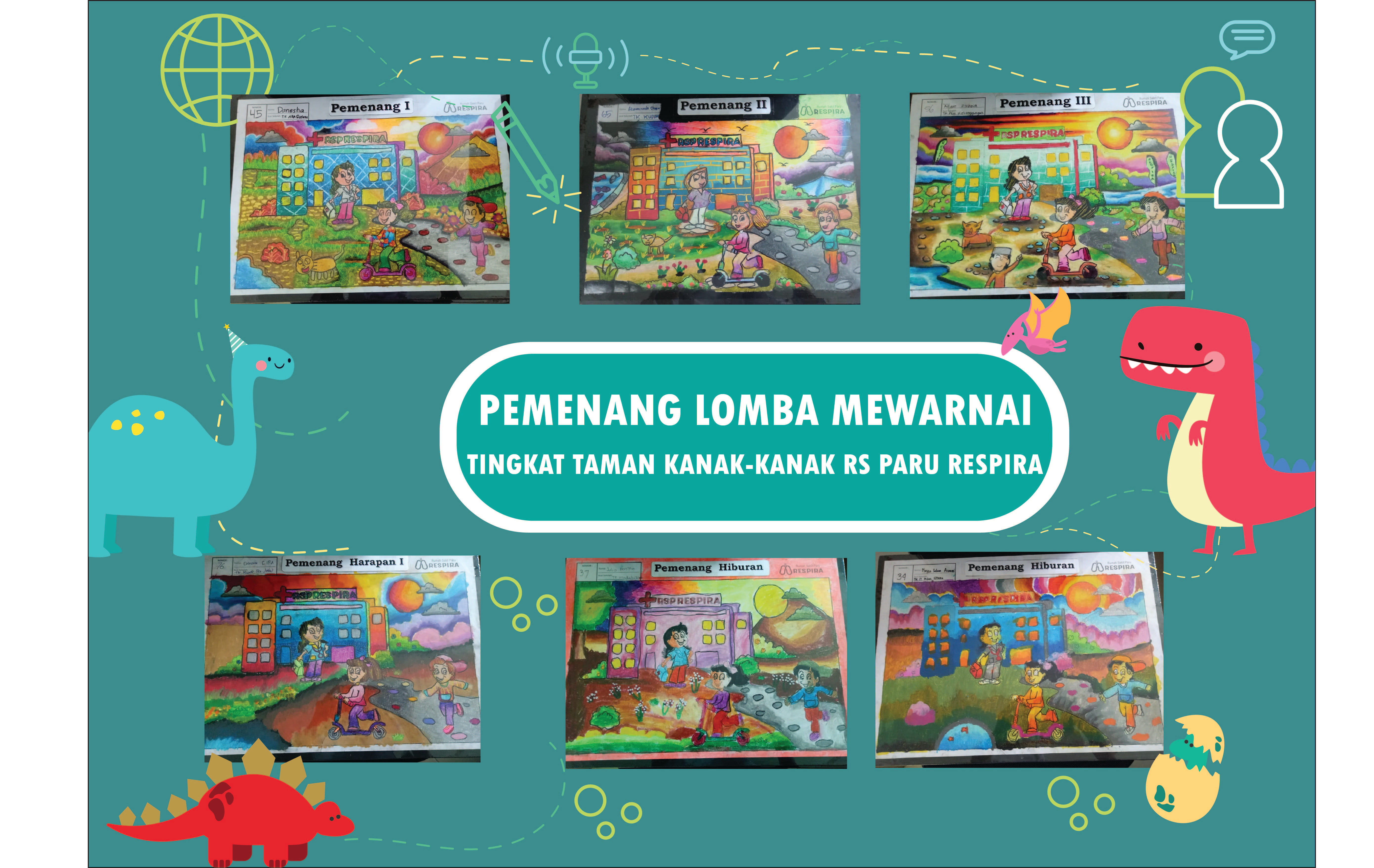 Pemenang Lomba Mewarnai Tingkat Taman Kanak Kanak Dalam Rangka Hari