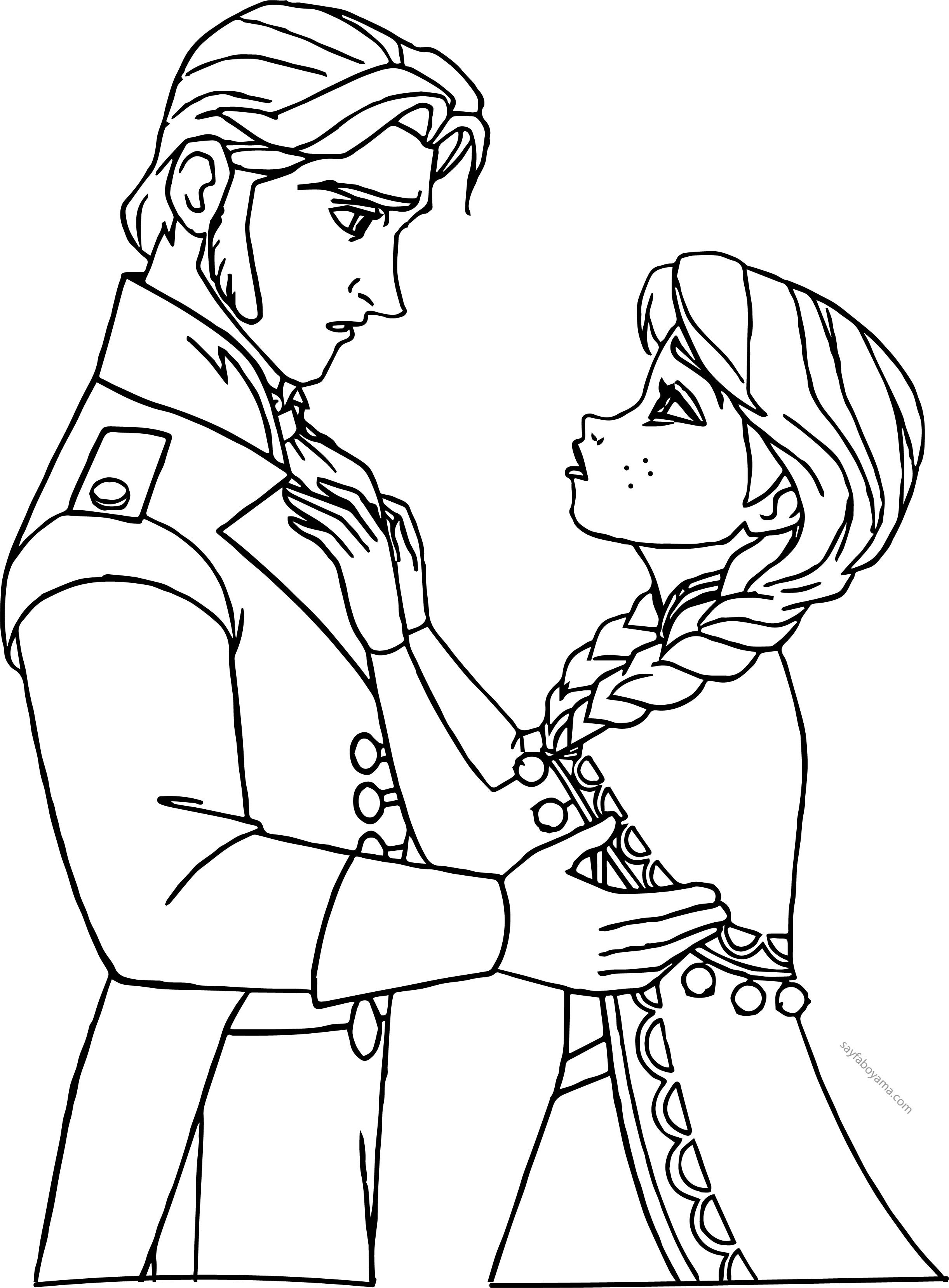 Anna ve Hans Boyama Sayfası - Sayfa Boyama