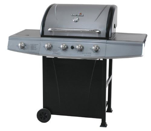 Char-Broil 48,000 BTU, 665-Square-Inch 4-Burner Gas Grill with Side Burner
