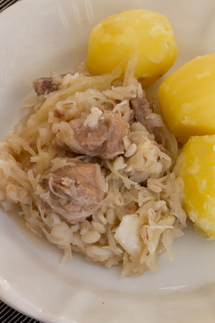 is a traditional dish from Southern Estonia Sauerkraut with pork and barley (Mulgi kapsad)