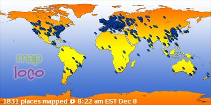 Locations of Site Visitors