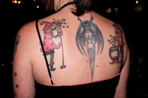 Tattoo is luck on hinder girl  